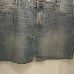 ASOS DENIM PELMET MINI SKIRT